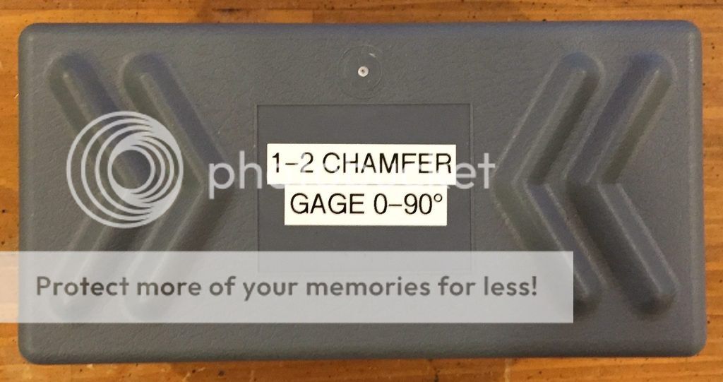 FS 12 Inch Barcor Chamfer Gage 090 degree